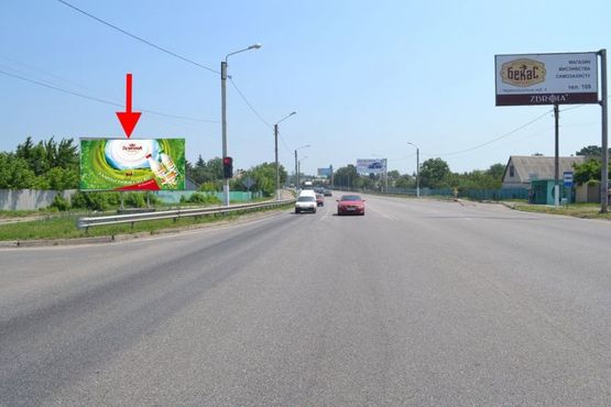 Фото рекламної площини за адресою Полтавский шлях-ул. Речная,в центр