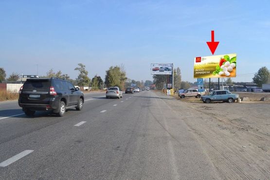 Фото рекламной плоскости по адресу Симферопольское шоссе- пос. Карачевка- шиномонтаж-в центр