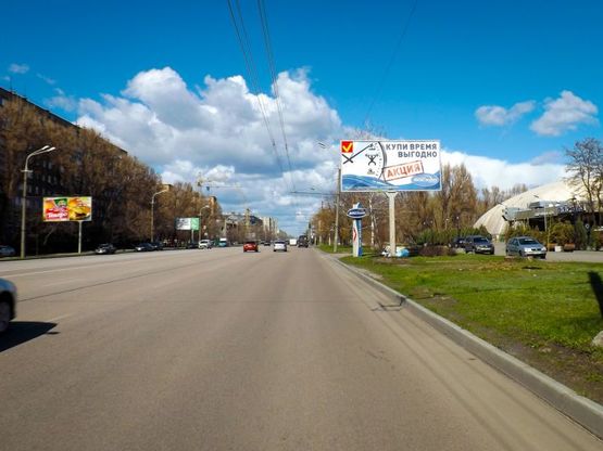 Фото рекламної площини за адресою вул. Наб. Перемоги, (СК "Восход")/ул. Наб. Победы, (СК "Восход")