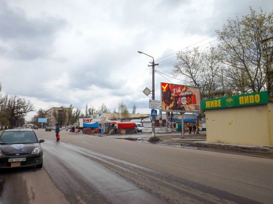 Фото рекламной плоскости по адресу пр-т. Петра Калнишевського - вул. Батумська, ринок "Северный"/ул. Косиора - ул. Батумская, рынок "Северный"