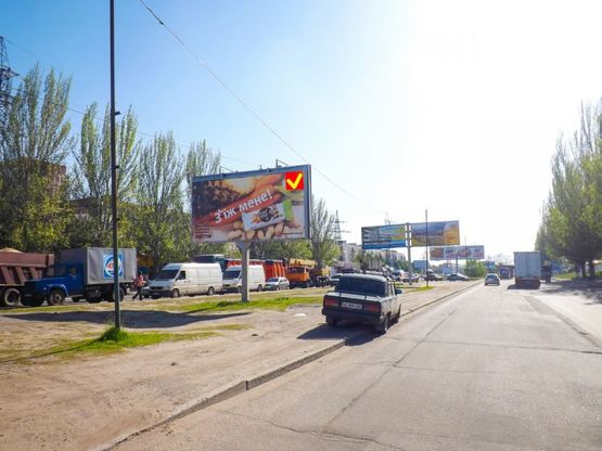 Фото рекламної площини за адресою Донецьке шосе - ринок "Березинський", в центр/Донецкое шоссе - рынок "Березинский", в центр