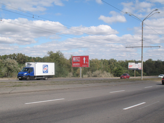 Фото рекламної площини за адресою Донецьке шосе - Кайдацький міст (в'їзд)/Донецкое шоссе - Кайдакский мост (въезд)
