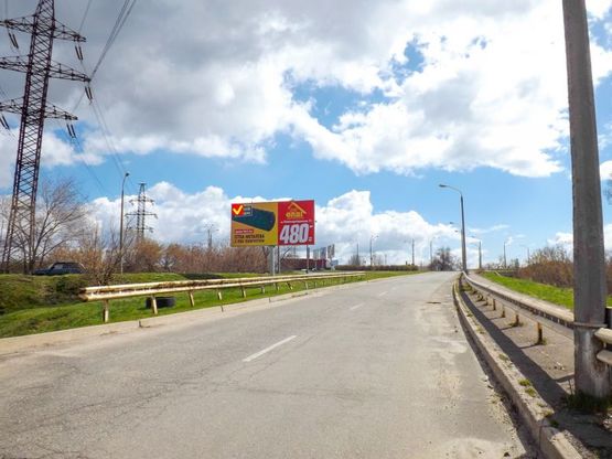 Фото рекламной плоскости по адресу Кайдацький міст - АЗС, розподілювач (в'їзд )/Кайдакский мост - АЗС, разделитель (въезд )