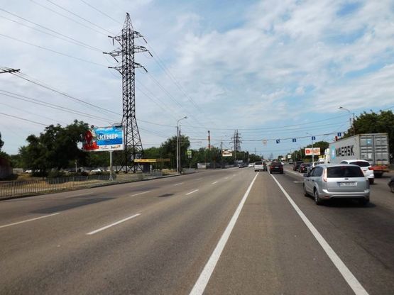 Фото рекламної площини за адресою вул.Наб.Заводська - вул.Павлова/ул.Наб.Заводская - ул.Павлова, перекресток, светофор, транспортная развязка, поток движения в сторону Кайдакского моста моста