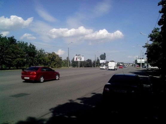 Фото рекламной плоскости по адресу вул.Наб.Заводська, 9/ул.Наб.Заводская, 9 поток движения к Амурскому мосту, в центр города