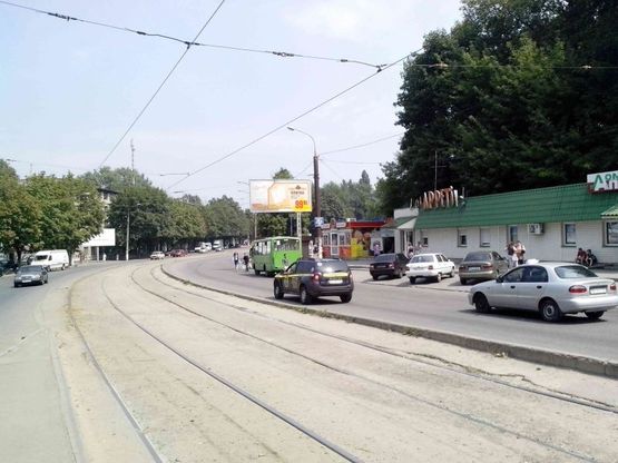 Фото рекламної площини за адресою пр.Івана Мазепи, маг.АТБ, навпроти маг.ПІК, базар, до центру/пр.Петровского, маг.АТБ, напротив маг.ПИК, в центр