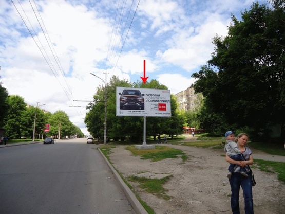 Фото рекламной плоскости по адресу вул.Панікахи, 91, до центру/ул. Паникахи, 91, в центр