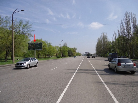 Фото рекламної площини за адресою вул. Набережна Заводска, Червоний камінь, з ж/м Парус, Покровський, до центру/ул. Набережная Заводская, Красный камень, от ж/м Парус, Комунар, в центр