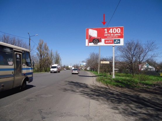 Фото рекламної площини за адресою вул. Київська, біля вул.Проектної, до центру/ул.Киевская, возле ул.Проектная, в центр