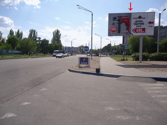 Фото рекламной плоскости по адресу вул. Панікахи, 1, біля АТБ-маркет, виїзд на Запорізьке шосе, до центру/ул. Паникахи, 1, возле АТБ-маркет, выезд на Запорожское шоссе, в центр