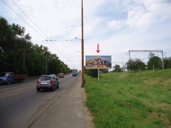 Фото рекламной плоскости по адресу пр. Мануйлівський, в'їзд на Амурський міст, до центру/пр. Воронцова, въезд на Амурский мост, в центр