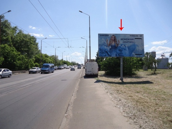 Фото рекламної площини за адресою пр. Мануйлівський, в'їзд на Амурський міст, до центру/пр. Воронцова, пр-т, въезд на Амурский мост, в центр