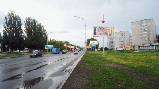 Фото рекламной плоскости по адресу вул. Дніпровська, 418, з центру/Днепровская ул. 418, из центра