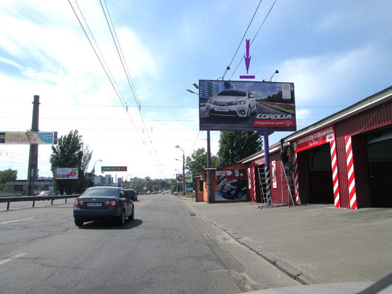 Фото рекламной плоскости по адресу ул.Луговая напротив супермаркета „Караван” направление Виноградаря