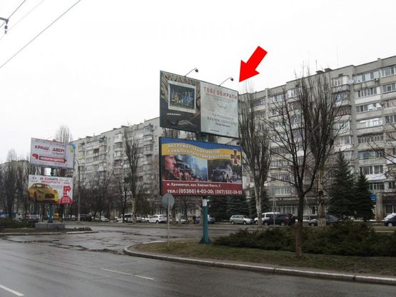Фото рекламної площини за адресою вул. Київська, 8 верхній до Києва