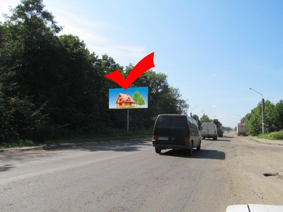 Фото рекламной плоскости по адресу вул.Зелена, вїзд у Львів, навпроти кладовища