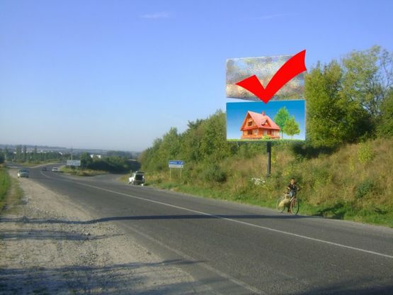 Фото рекламної площини за адресою Львів-Пустомити-Меденичі, нижній