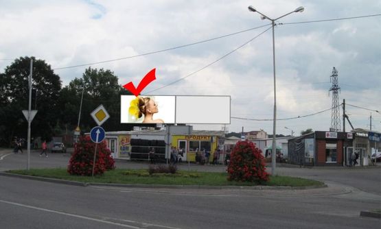 Фото рекламной плоскости по адресу вул.Б.Хмельницького-вул.Поліська, р-ок Галицьке перехрестя, лівий