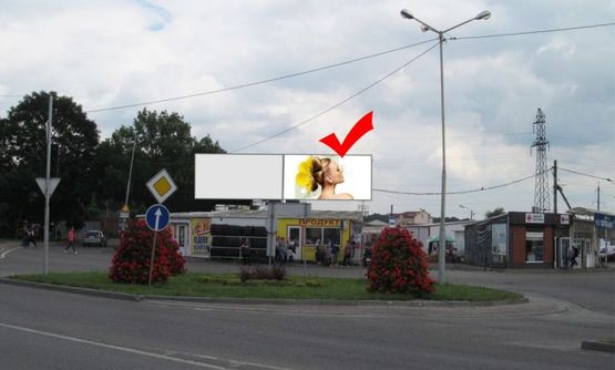 Фото рекламной плоскости по адресу вул.Б.Хмельницького-вул.Поліська, р-ок Галицьке перехрестя, правий