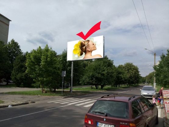 Фото рекламной плоскости по адресу вул.Симоненка 2, до вул. В.Великого