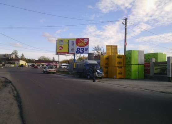 Фото рекламної площини за адресою Брусилів в. Лермонтова 1, центр міста, ст А
