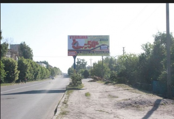 Фото рекламной плоскости по адресу Коростень в.Грушевського 71(Водоканал) ст А