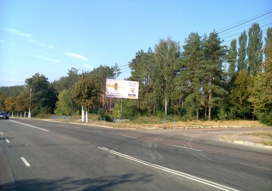 Фото рекламной плоскости по адресу Житомир в.Чуднівська 120, поряд комплекс "Ситий лось", водоканал,Гідропарк, виїзд з міста в сторону Хмельницького, ст.А