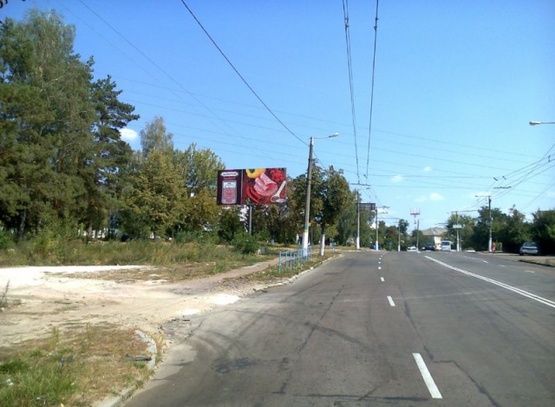 Фото рекламной плоскости по адресу Житомир в.Чуднівська 120, поряд комплекс "Ситий лось", водоканал,Гідропарк, в'їзд в місто зі сторони Хмельницького, ст.Б