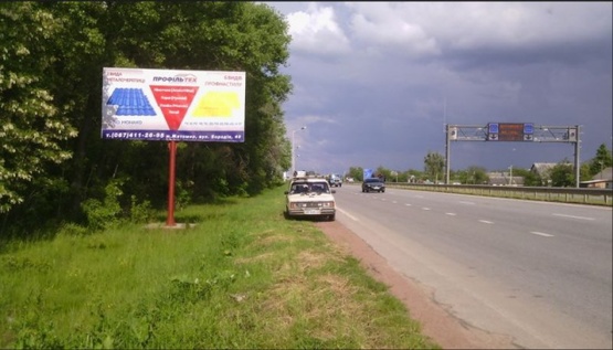 Фото рекламной плоскости по адресу Траса Київ-Житомир с.Глибочиця, напрямок з Житомира на Київ, ст.Б