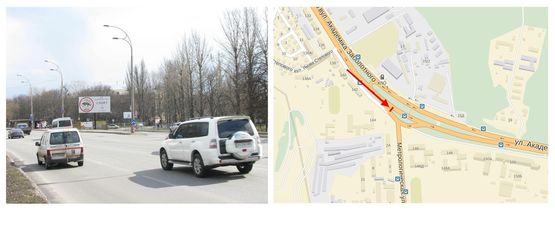 Фото рекламної площини за адресою Заболотного вул. + Метрологічна вул.