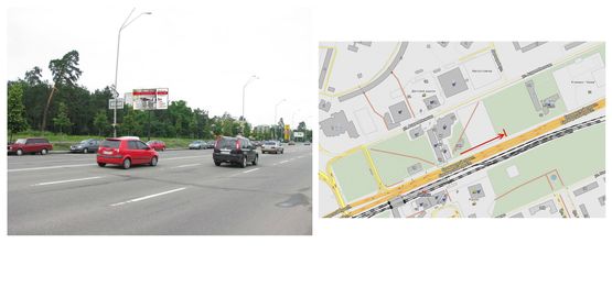 Фото рекламної площини за адресою Броварский пр. (100м до АЗС "КЛО" у напрямку Броварів)