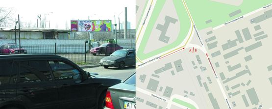 Фото рекламної площини за адресою Верховної Ради бул. + Червоногвардійська вул., 22-А,  права