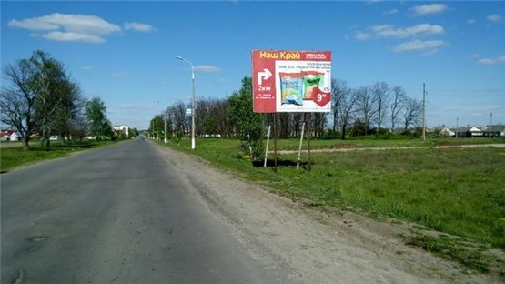 Фото рекламной плоскости по адресу смт.Любешів вїзд в місто