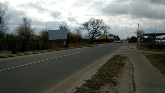 Фото рекламной плоскости по адресу м.Любомль  вул.Володимирська (траса Шацьк-Вол.Волинський)