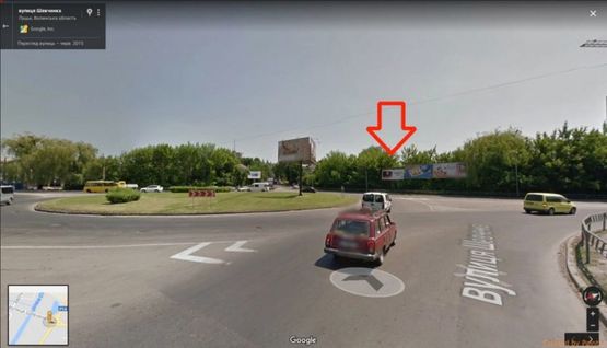 Фото рекламної площини за адресою вул.Набережна (м1) (перетин вул.Шевченка)