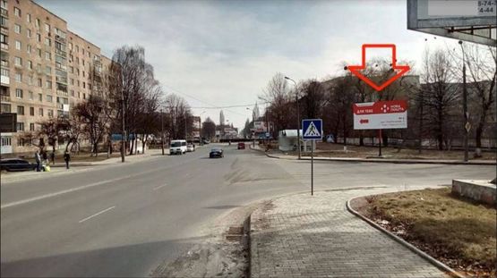 Фото рекламной плоскости по адресу вул.Гордіюк, 21 - вул. Лідавська