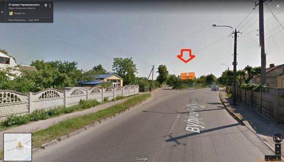 Фото рекламной плоскости по адресу вул.Чернишевського (перетин з вул.Черчицька)
