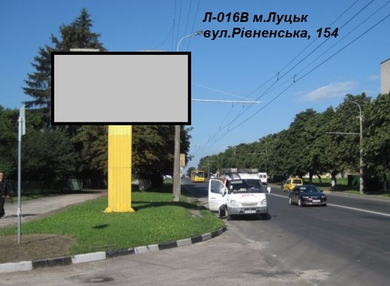 Фото рекламной плоскости по адресу вул.Рівненська 154 (район візду-виїзду з міста, поворот на МРЕО, біля АЗС, перед Богдан-Авто, Волинь-авто)