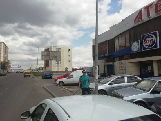 Фото рекламної площини за адресою Сахарова, 1Б (АТБ) сторона А