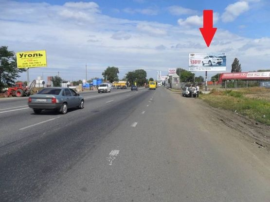 Фото рекламной плоскости по адресу Объездная дорога - 2 столба - рынок Анжелика