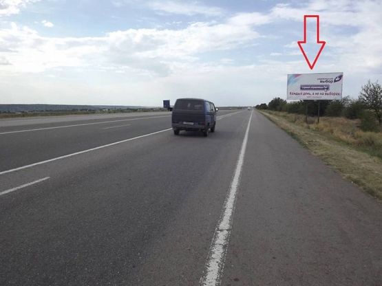 Фото рекламной плоскости по адресу Киевское шоссе - Хаджибеевский лиман