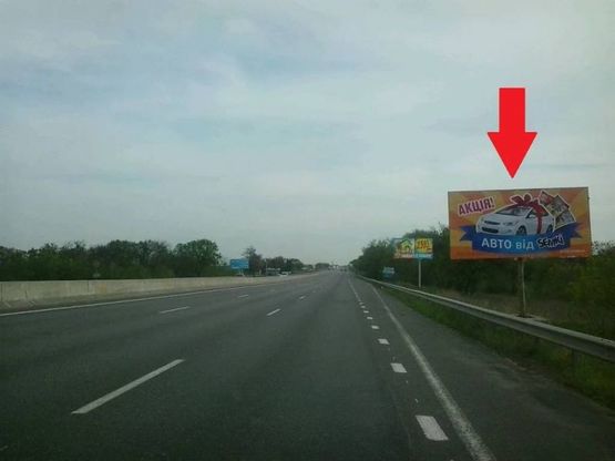 Фото рекламной плоскости по адресу Киевское шоссе - пос. Великая Балка, Одесская обл.