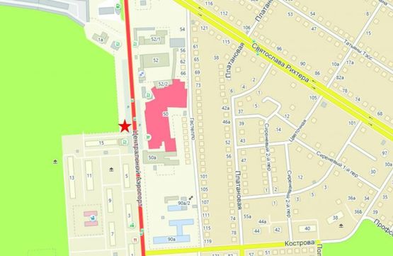 Фото рекламної площини за адресою ул. Центральный Аэропорт / Торговый центр "Аэропортовский" (левый)