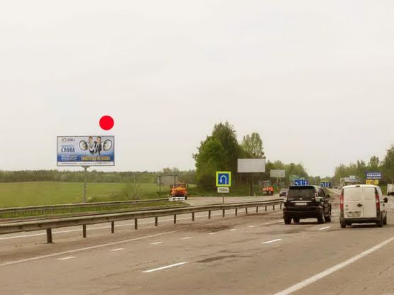 Фото рекламной плоскости по адресу А/д Киев-Одесса 10, км 31+200 м, слева / из Киева, за рестораном "Очаг", напротив поворот на с. Калиновка, выезд из с.Глеваха, 18 км от Одесской пл.