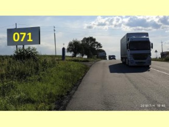 Фото рекламної площини за адресою Снятинський район, с.Олешків, біля автостанції (траса на Коломию)  траса Ів-Франк-Чернівці