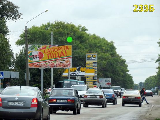 Фото рекламной плоскости по адресу Борисполь, ул. Киевский шлях (слева), ост. "Каховская"; на светофоре перед выездом из Борисполя в сторону Полтавы