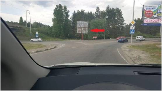 Фото рекламної площини за адресою Съезд с Богатырской /поворот на Вышгород