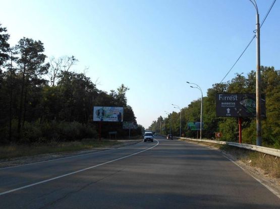 Фото рекламної площини за адресою Траса "Київ-Іванків-Овруч", Р-02 км 19+ 000 право, з Вишгорода(Нових Петрівців) на пл. Шевченка, 300 м. вул. Дніпроводна, в Київ