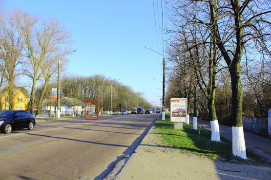 Фото рекламной плоскости по адресу вул. Київський Шлях, 63 біля центрального парку