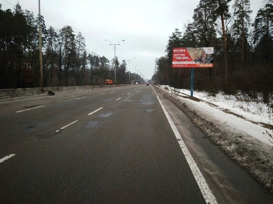 Фото рекламної площини за адресою Новая Кольцевая дорога, в сторону просп. Минский и площадь Тараса Шевченко